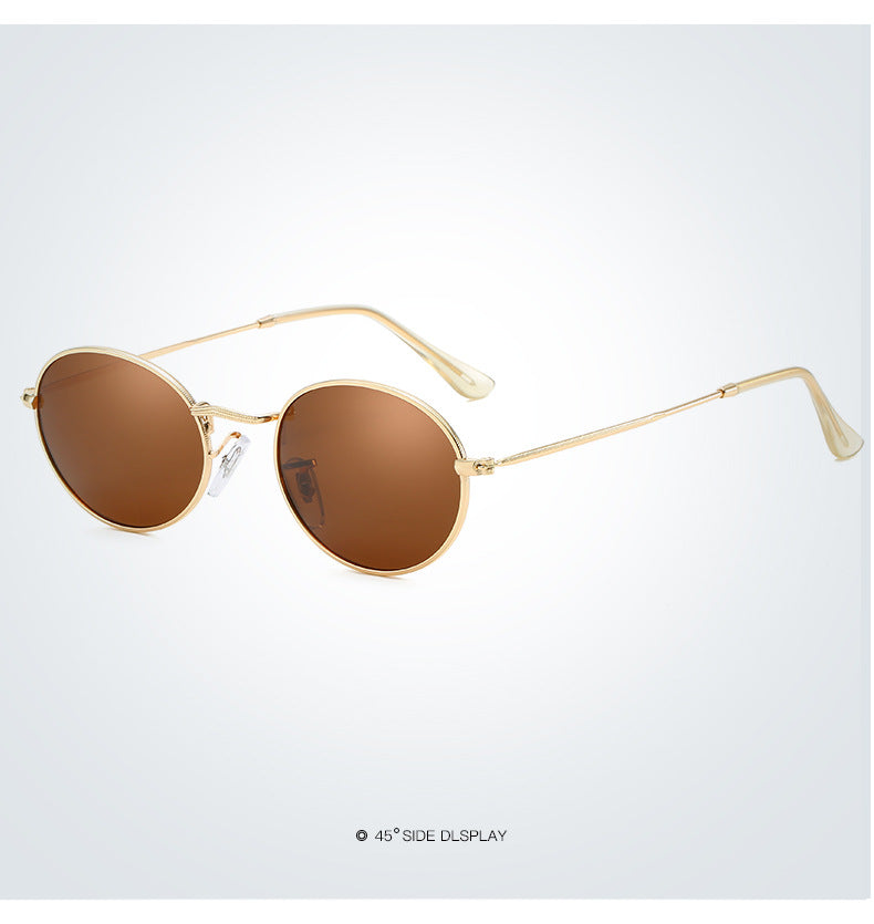 Oval Metal Polarized Sunglasses for Men and Women