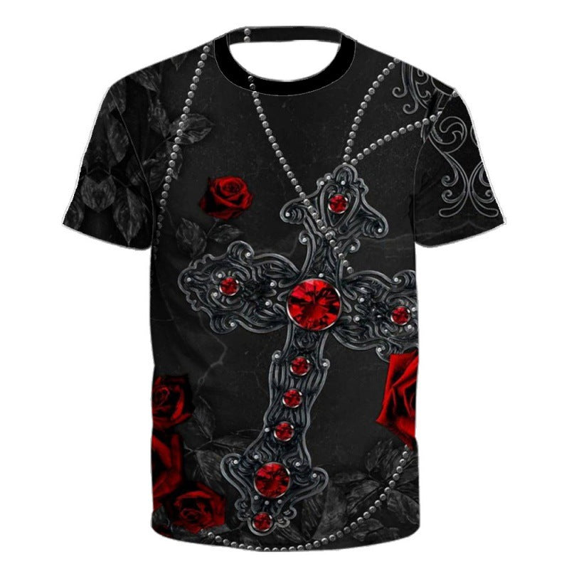 2023 Fashion 3D Printed Short Sleeve T-Shirt for Men