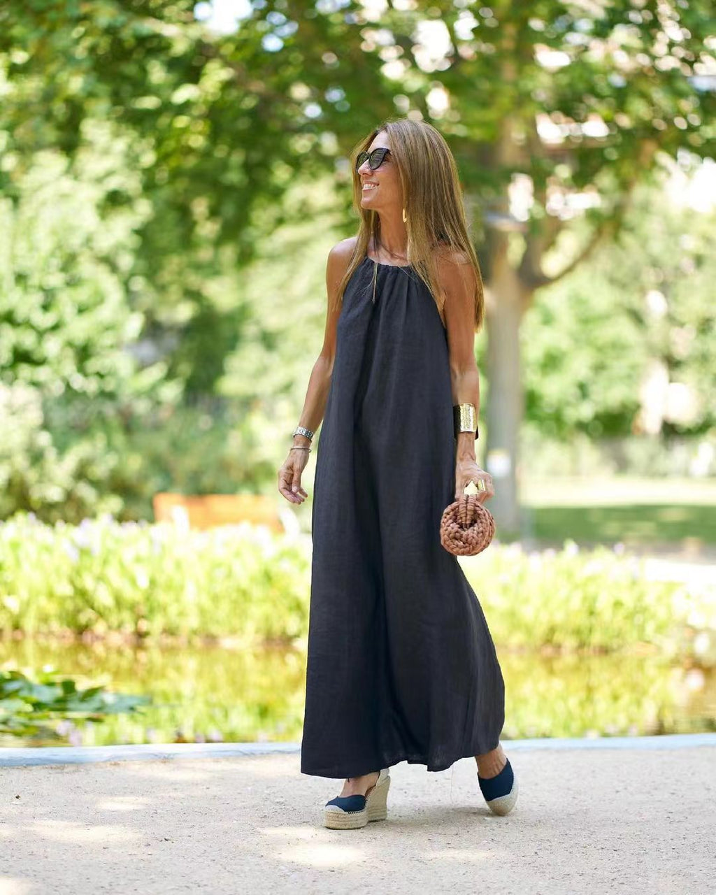 2024 Spring/Summer Women's Cotton-Linen Dress