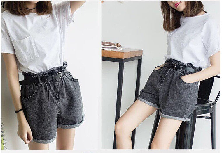 High-Waisted Denim Shorts for Women - Summer Style