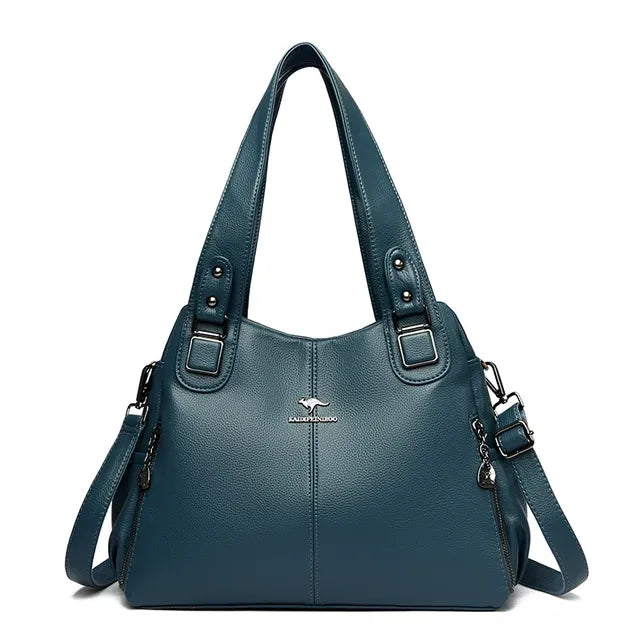 Evarisluxe Vintage PU Leather Large Tote Bag