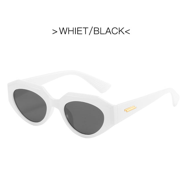 LONSY Cat Eye Sunglasses for Women - Vintage Small Frame