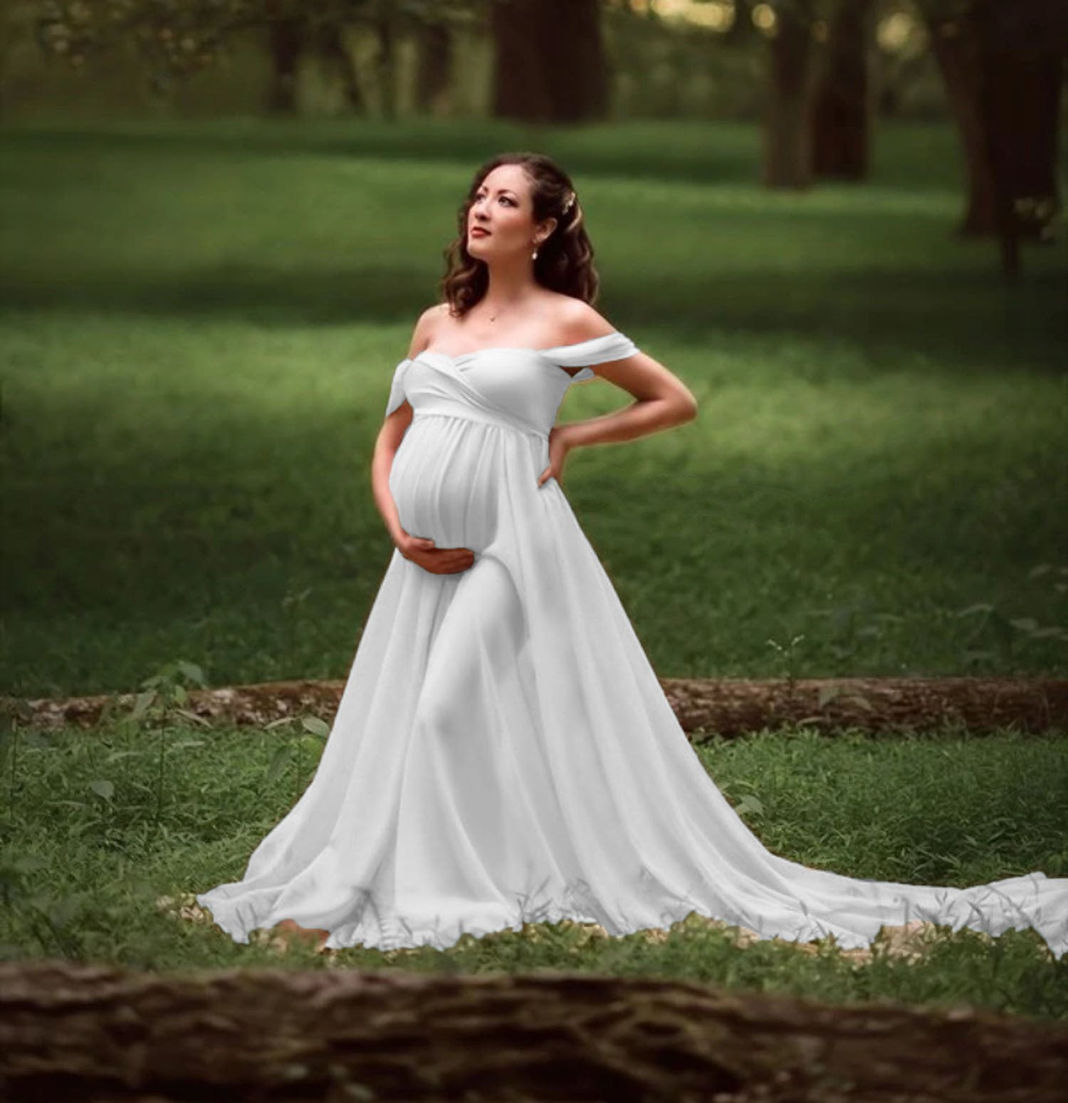 The Séraphine Maternity Gown | Evarisluxe