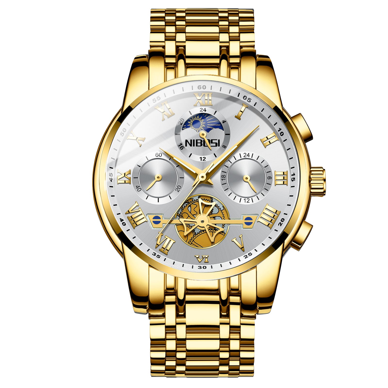Casual Skeleton Mechanical Design Watch for Men