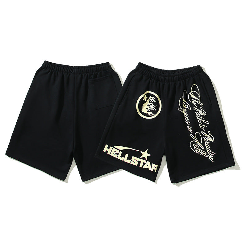 2024 Summer H@ellstar Logo Print Casual Shorts