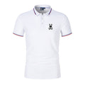 Men's Summer Cotton Polo Shirt with Rabbit Print