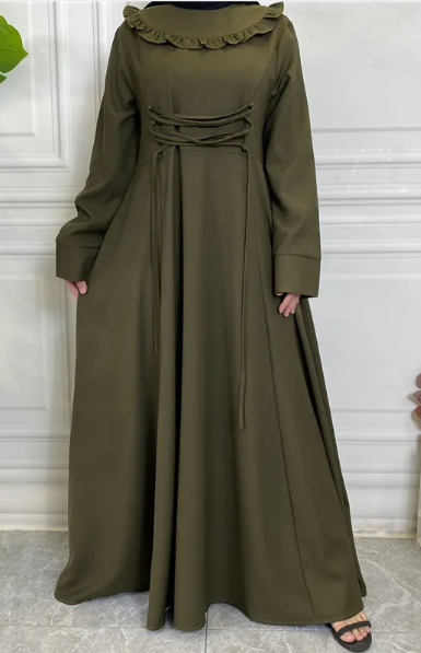 The Jupe Évasée Long Sleeve Modest Skirt Dress | Evarisluxe