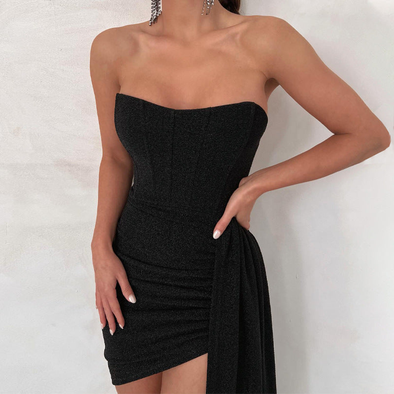 2024 Spring Women's Sexy Wrap Dress with Lace-Up Design