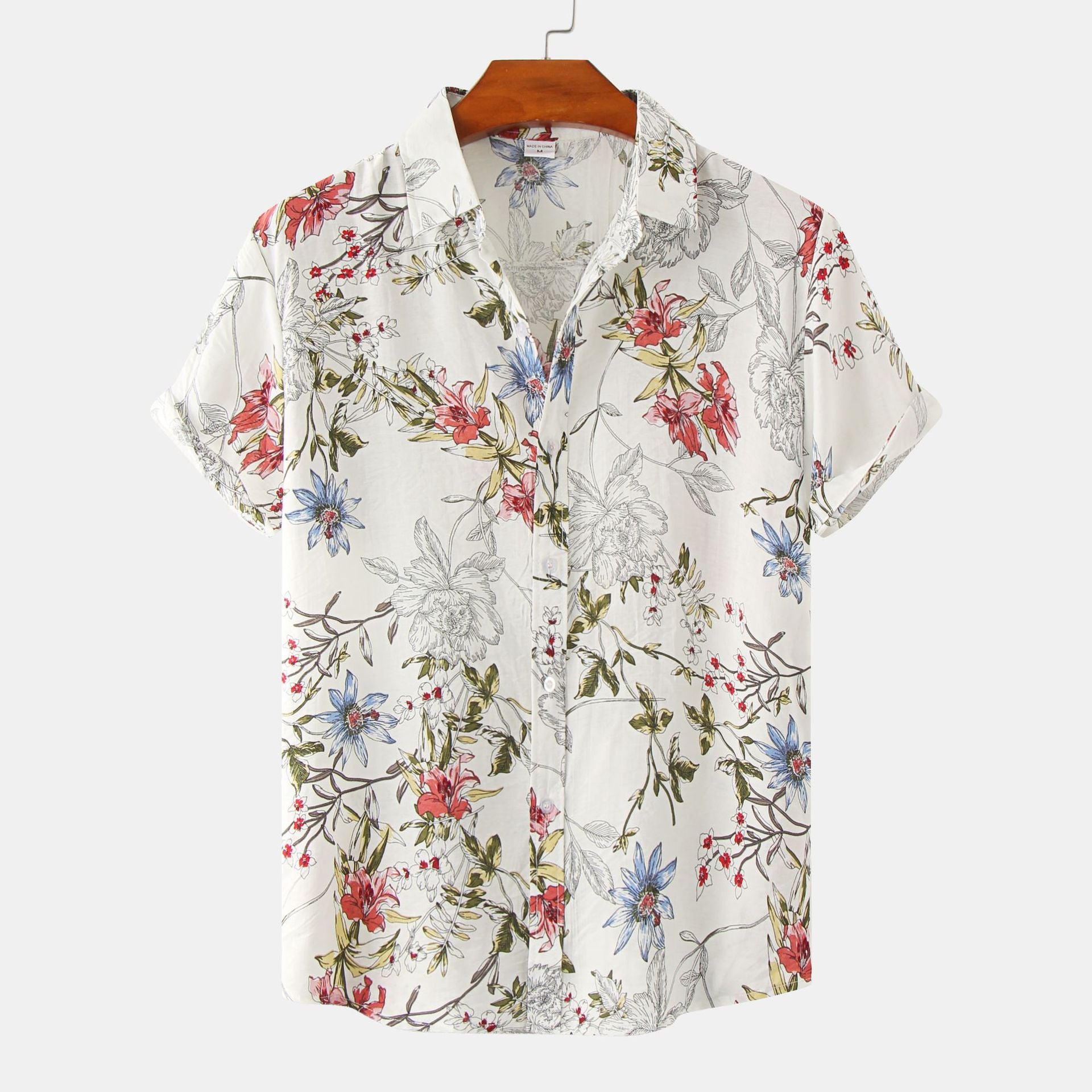 Summer Floral Short Sleeve Shirt for Men (Wholesale)