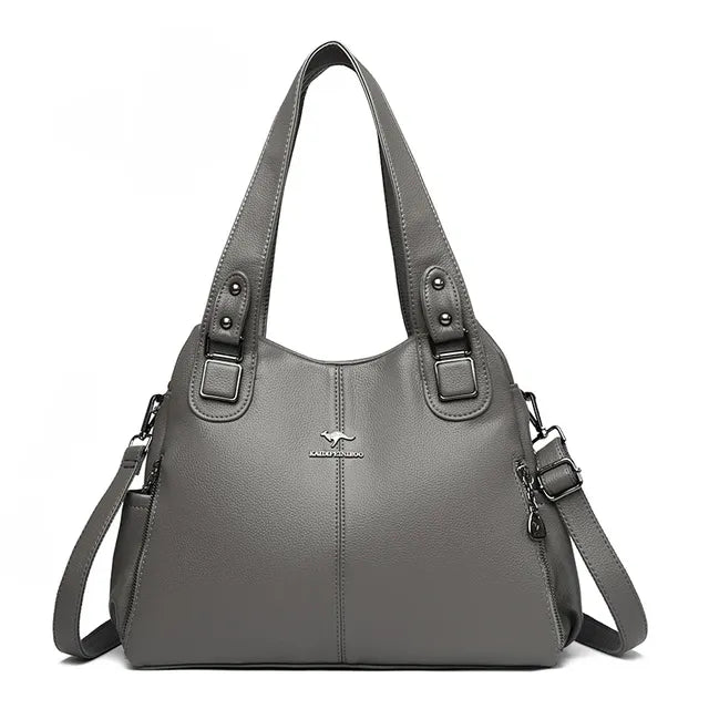 Evarisluxe Vintage PU Leather Large Tote Bag