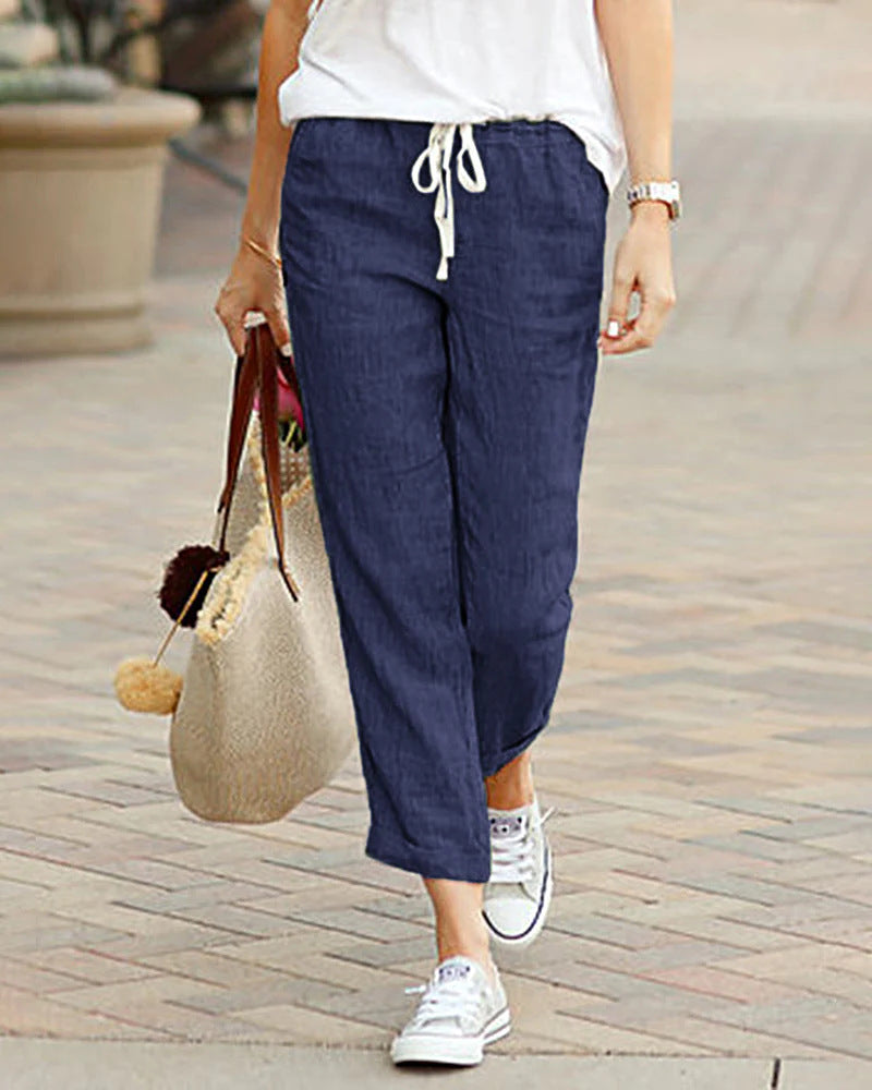 2023 Summer Urban Casual Cotton Pants for Women