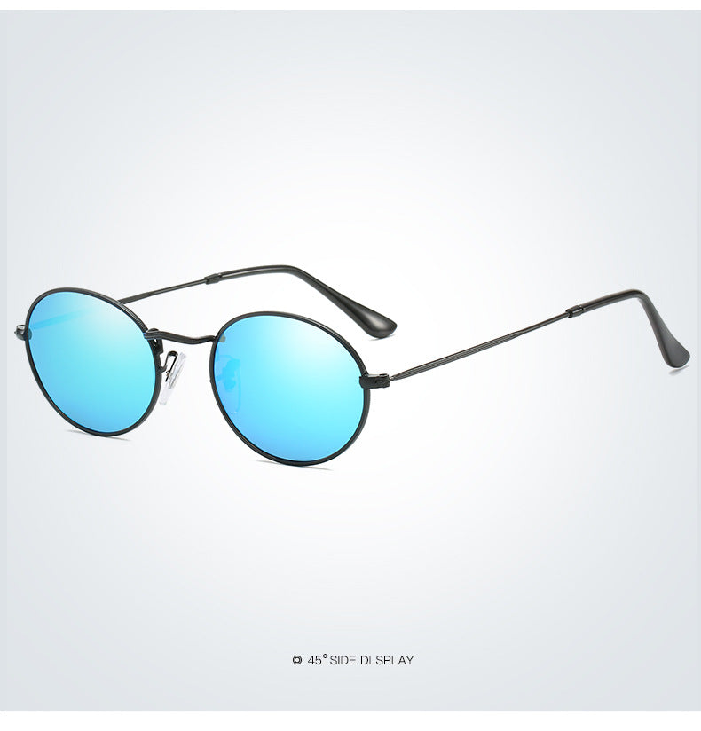 Oval Metal Polarized Sunglasses for Men and Women