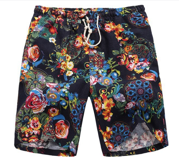 Men's Linen Beach Shorts - Casual Loose Fit