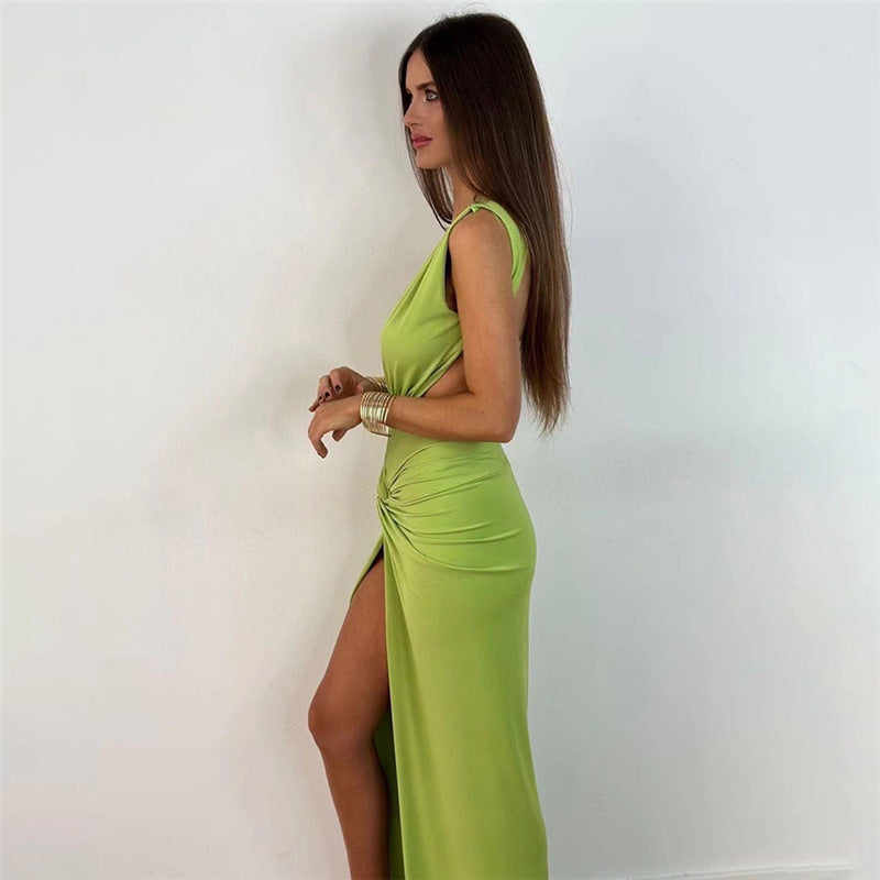 2023 Spring/Summer Fashion Backless V-Neck Dress