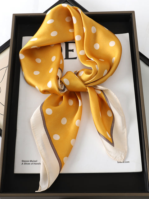 Evarisluxe Silk Satin Square Scarf