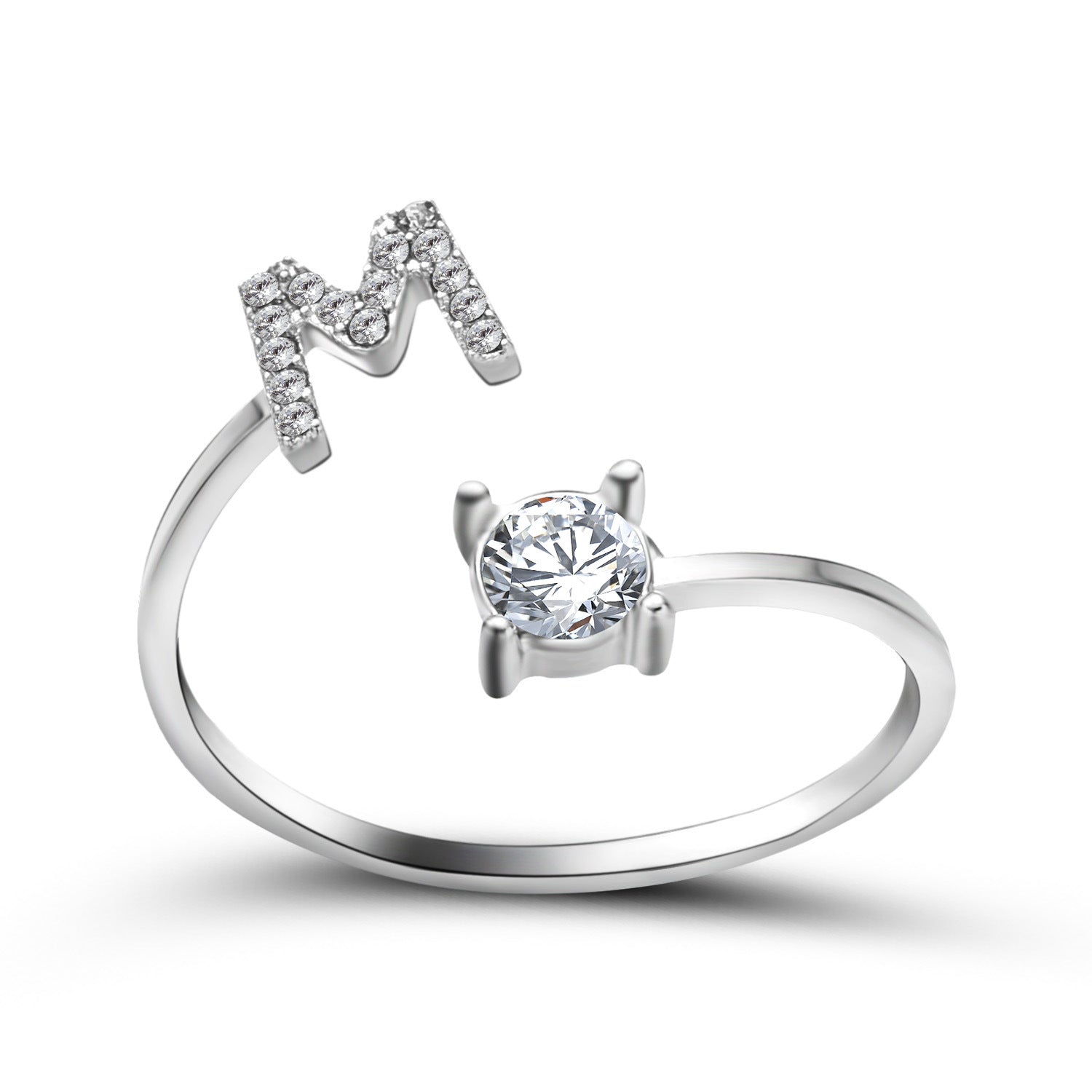 Evarisluxe Initial Letter Gold Ring