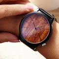 Korean Style Wood Grain Couple Watches for Students