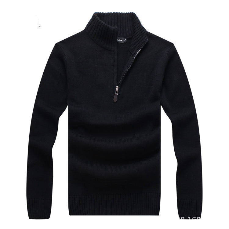 Korean Style Slim Fit Striped Knit Sweater for Men