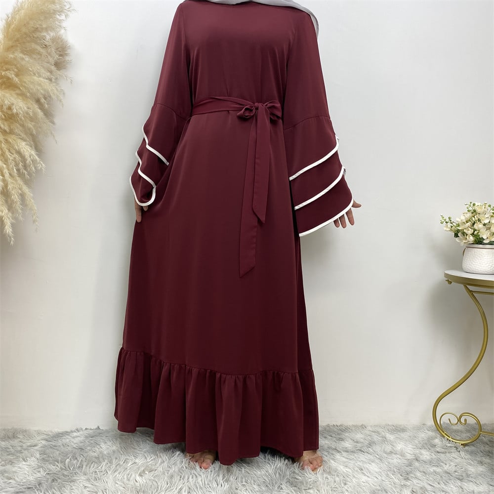 Evarisluxe Muslim Fashion Hem Dress