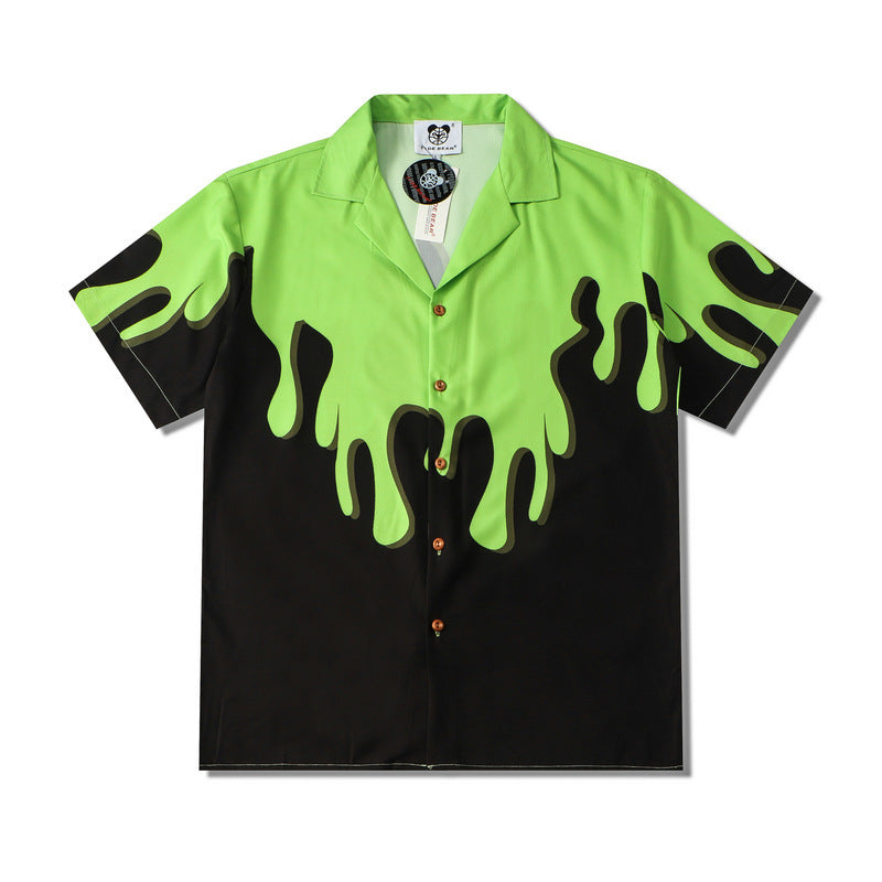2020 Summer Colorful Leopard Print Couple Shirts