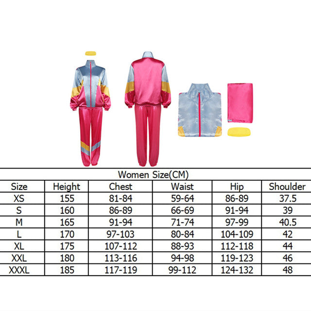 80s 90s Vintage Colorful Jacket for Women Cosplay Outfit