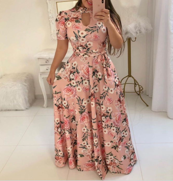 Evarisluxe Floral Maxi Dress