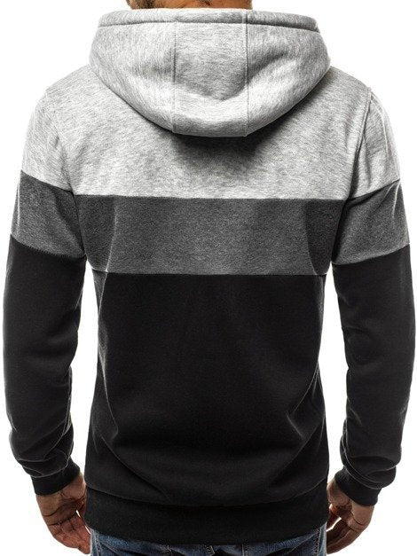 Color Block Hooded Sweatshirt Jacket