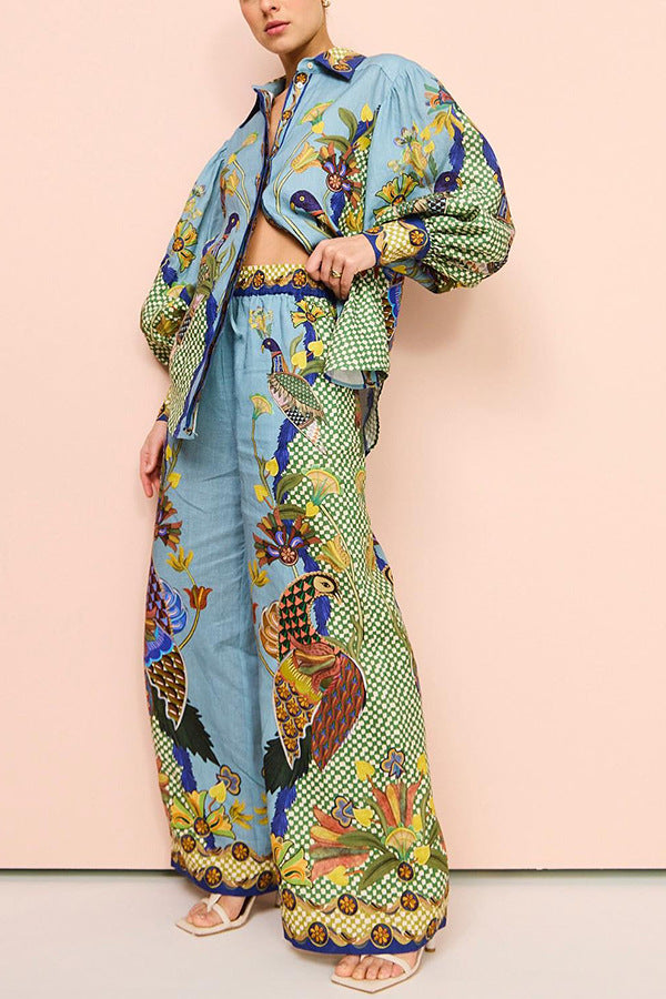 2023 Fashionable Two-Piece Set with Puff Sleeves
