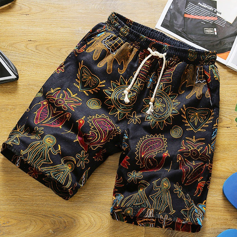 Casual Loose Beach 5-Point Sports Pants for Men