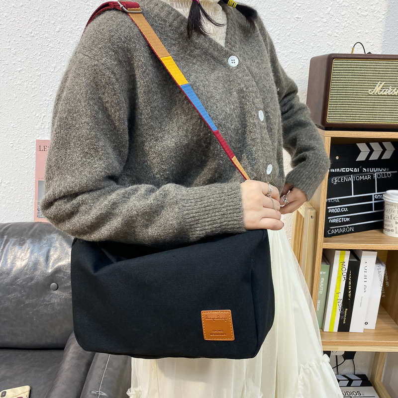 2023 Summer Canvas Women's Bag with Colorful Straps