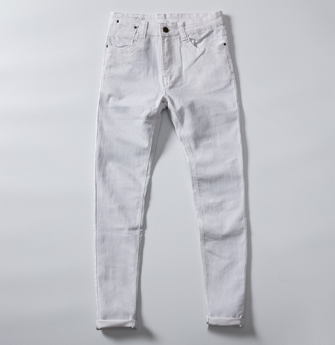 Men's Solid Color Slim Fit Denim Trousers