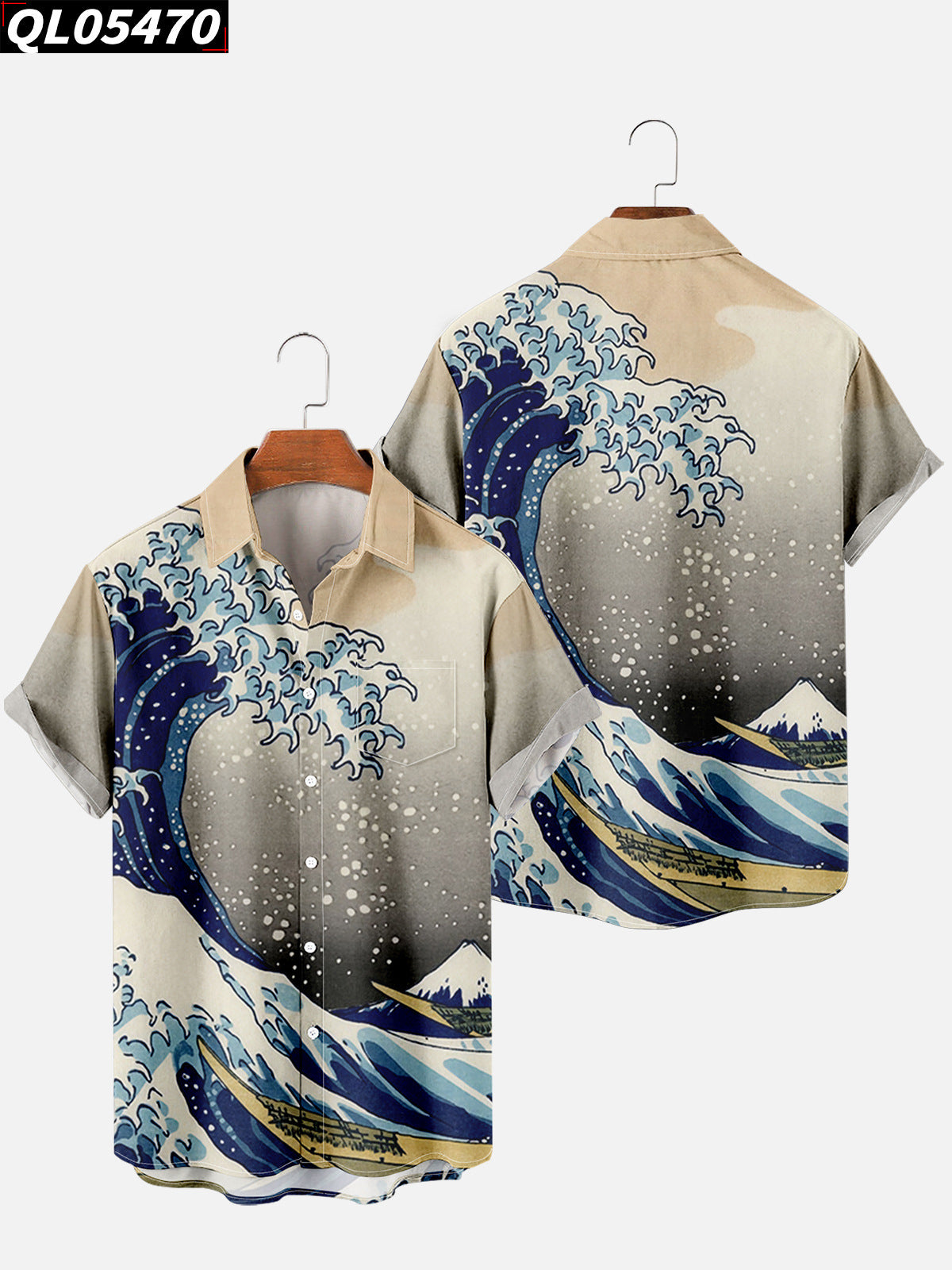 2023 Retro Style Men's Hawaiian Shirt for Summer