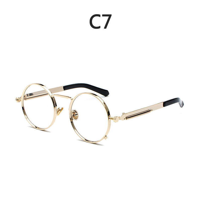 Retro Steampunk Round Sunglasses for Men and Women