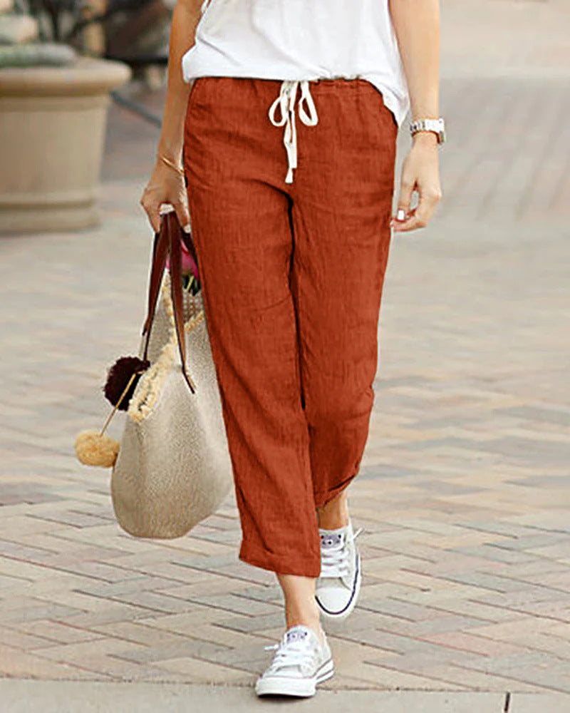 2023 Summer Urban Casual Cotton Pants for Women