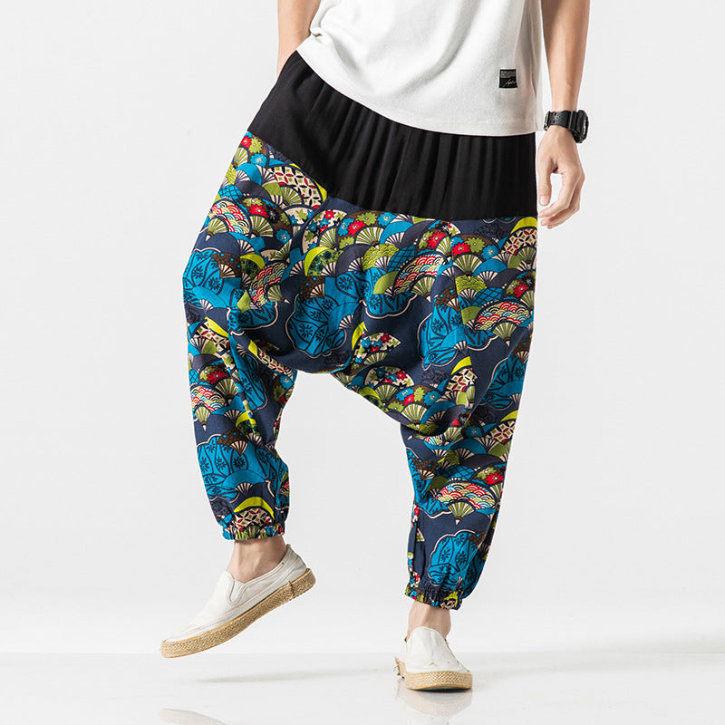 2019 Summer Men's Chinese Style Loose Harem Pants