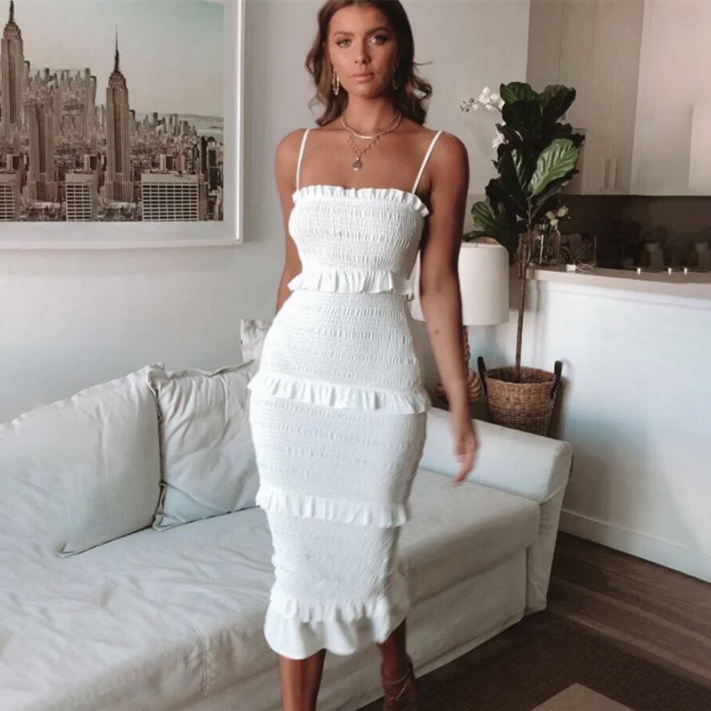 2020 Spring Sexy Ruffle Maxi Dress for Women