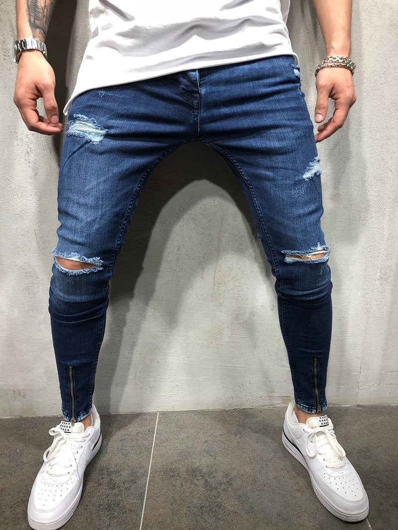 Men's Slim Fit Ripped Jeans and Trousers