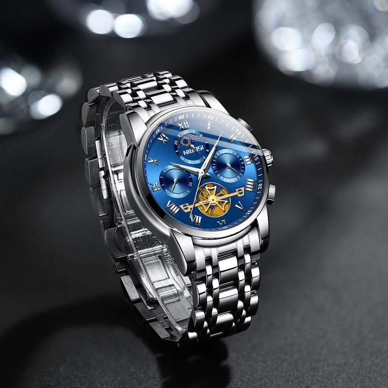 Casual Skeleton Mechanical Design Watch for Men