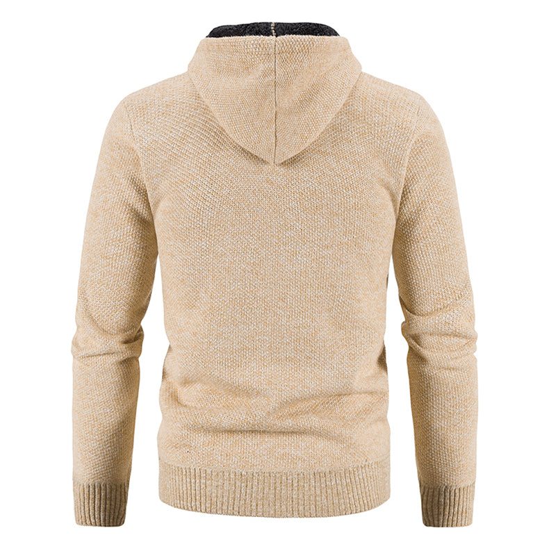 Winter Thick Hooded Cardigan for Men - Slim Fit Sweater