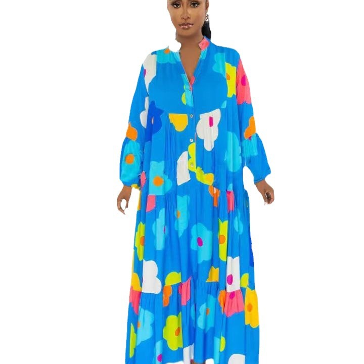 Evarisluxe Floral Print Maxi Dress