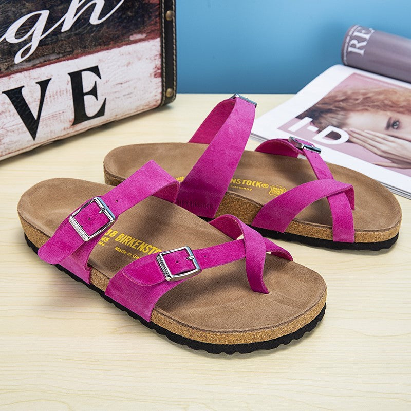 Summer Flat Sandals for Men and Women - Cork Slide Ons