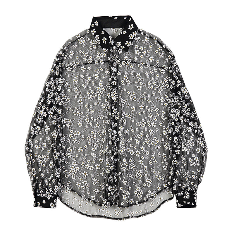 2020 Summer Men's Casual Hollow Flower Shirt
