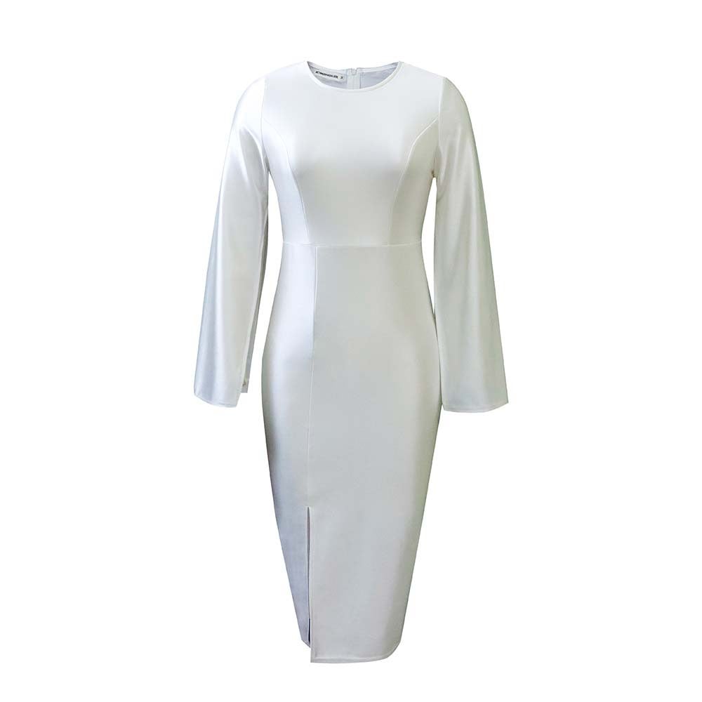 Elegant Solid Color Cape Dress for Women