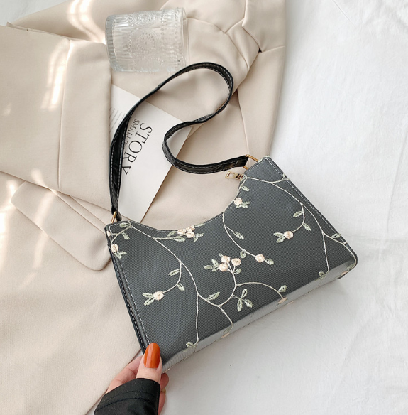 Summer Lace Floral Stitching Tote Bag for Women