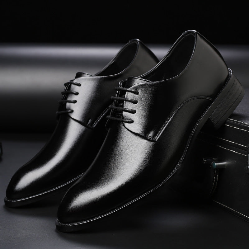 Men's Breathable Pointed Toe Leather Business Shoes