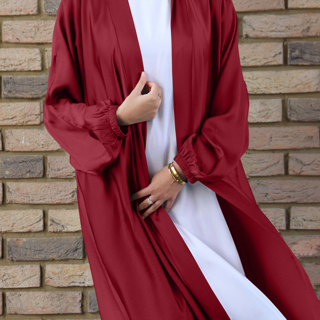 The Satin Bulle Dubai Cardigan Dress | Evarisluxe