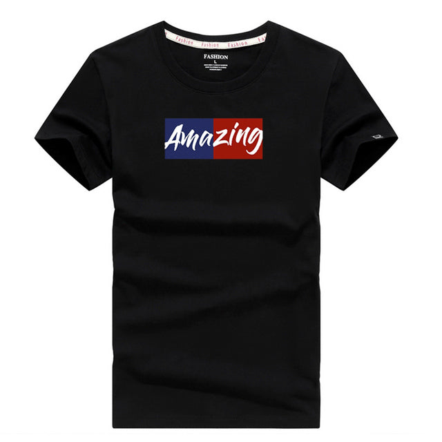 Men's Casual Solid Short Sleeve Cotton T-Shirt