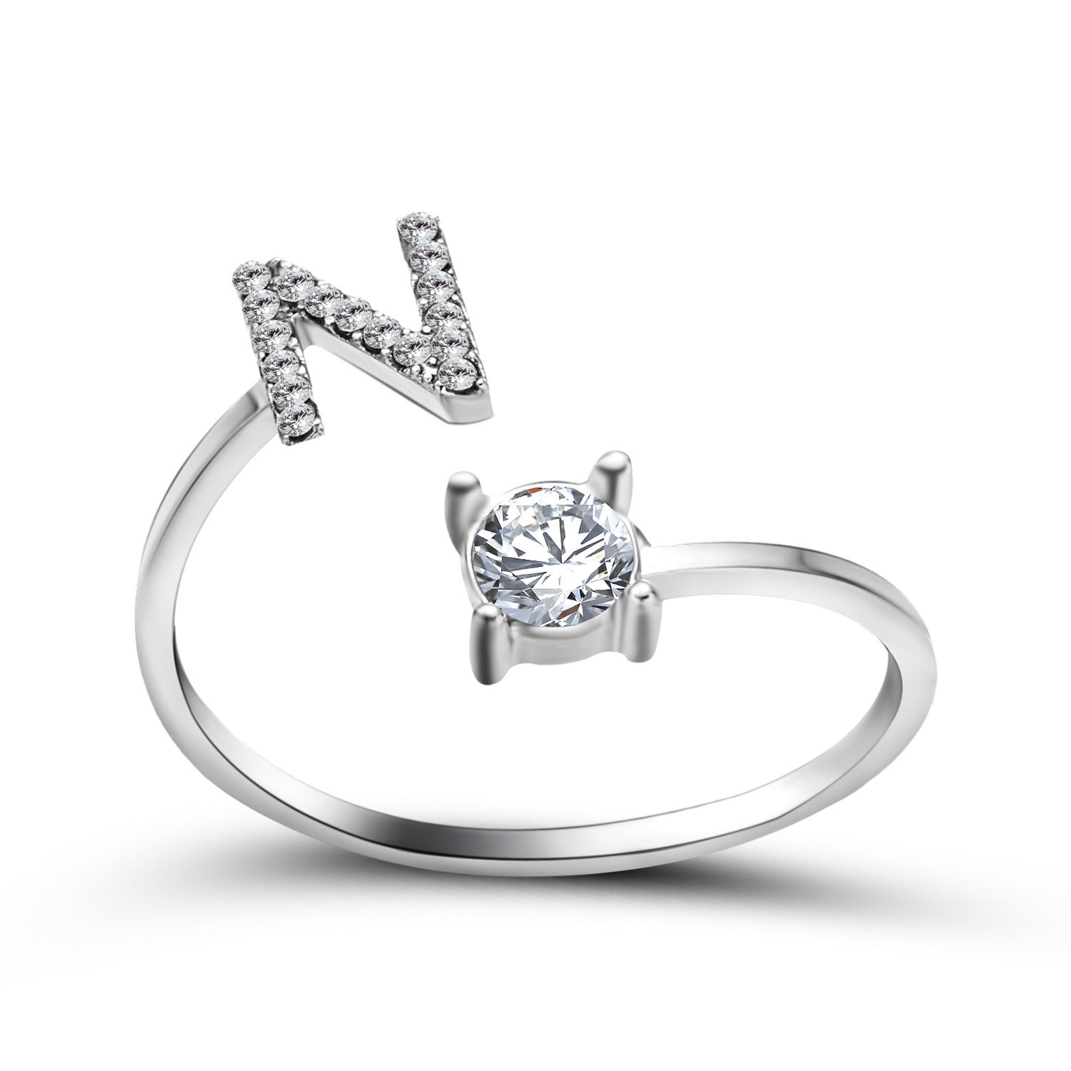 Evarisluxe Initial Letter Gold Ring