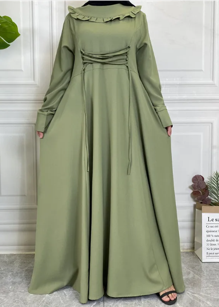 The Jupe Évasée Long Sleeve Modest Skirt Dress | Evarisluxe
