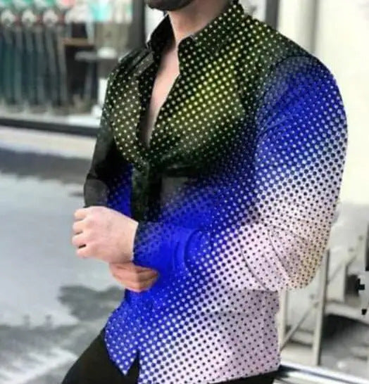 2021 Spring/Summer 3D Printed Men's Polo Shirt
